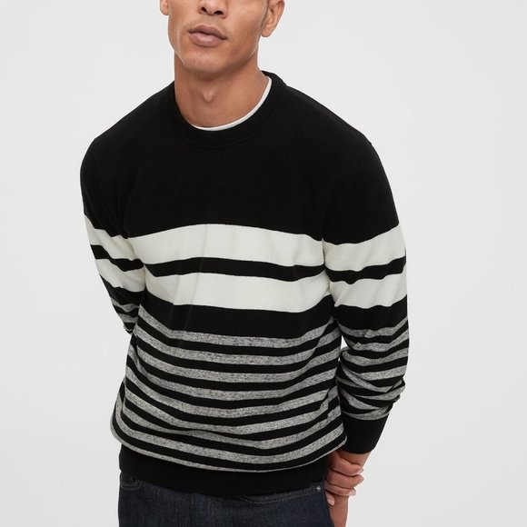 Gap Sweaters | Gap Mainstay Crewneck Sweater Size XL Excellent Condition | Color: Black/White | Size: XL | Laurendeniseb's Closet